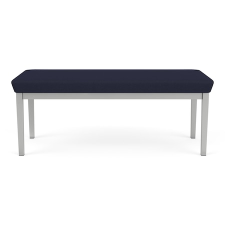 Lesro Lenox Steel 2 Seat Bench, Navy/Midnight Seat, Navy/Midnight Back, 45 W 21 L 18.5 H LS2001